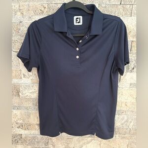 FJ navy blue golf shirt, short sleeve women, size M